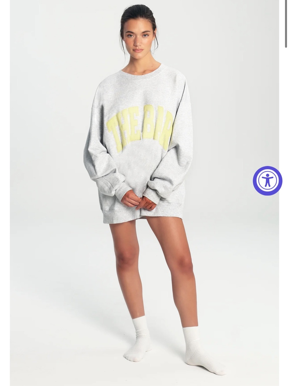 The Bar Light Gray Sweatshirt with Yellow Arch Logo